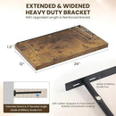 24" Floating Shelves for Wall, 12" Deep Slim Rustic Brown Floating Shelves, Wall-Mounted Shelves for Bedroom, Living Room, Kitchen, Bathroom - Set of 2 by CozyNest Decor
