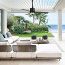 42 Inch Rhine Indoor/Wet Outdoor IP65 Black Anywhere Waterproof Ceiling Fan with LED Light and Convenient Hanging Hook