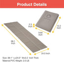 Folding Yoga Travel Pilates Mat Foldable Easy to Carry to Class Beach Park Tear resistant Travel Picnics 4mm Thick 9 Colors by TinyTreasures Baby Boutique