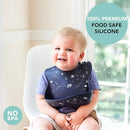 Loulou Lollipop Soft, Waterproof Silicone Feeding Bib for Babies and Toddlers by TinyTreasures Baby Boutique