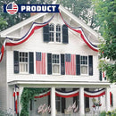 American USA Pleated Fan Flag, 2x4 Feet USA Bunting Decoration Flags Embroidered Patriotic Stars & Sewn Stripes Canvas Header Brass Grommets. (3x5Ft American Flag) by GreenHaven Gardens