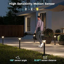 XMCOSY+ Smart Solar Lights Outdoor with Motion Sensor, 150LM APP Control RGBCW Color Changing Garden Lights Solar Powered for Yard Pathway Landscape, Waterproof, 2 Pack by CozyNest Decor