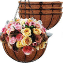 Hanging Planters Basket Outdoor Indoor(14 inch 4 Pack)-Coconut Coir Hanging Baskets for Plants Outdoor,Metal Wire Baskets with Coco Liner Window Box Planters, hanging Flower Pots For Railings… by CozyNest Decor