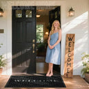 Yimobra Welcome Mat Outdoor Indoor, All-Season Waterproof Front Door Mat Outside Entrance, All-Weather Heavy Duty Non-Slip Doormat, Low Profile Porch Patio Entrance Mats, 60x36, Black by CozyNest Decor