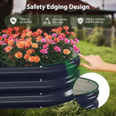 Raised Garden Bed Kit, 4x2x1 ft Galvanized Planter Box Outdoor with Safety Edging, Large Metal Raised Beds for Gardening Vegetables Flower Herb (Navy Blue) by GreenHaven Gardens