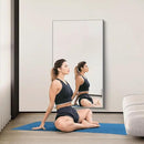 36x60inch Brushed Nickel Bathroom Mirror, Silver Rectangle Mirror with Frame, Large Rectangular Wall Mirrors for Bathroom, Living Roomm, Hair Salon, Big Mirror Hang Horizontal/Vertical by CozyNest Decor