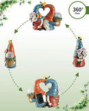 iStatue Solar-Powered 8.3'' Spring Summer Kissing Gnomes Decorations for Home & Garden - Decorative Outdoor Lawn Ornaments and Statues Clearance (Loved Gnomes) by GreenHaven Gardens