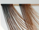 Flber Macrame Wall Hanging Dip Dye Brown Boho Wall Decor Yarn Tapestry Modern Living Room Bedroom Home Wall Decor 57" W x 35" L by CozyNest Decor