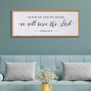 As for Me and My House We Will Serve the Lord Wall Decor - 40" x 15" Large Rustic Family Living Room Wood Framed Home Sign Joshua 24 15 Christian Bible Verse Plaque Hanging Wall Art(Wood) by CozyNest Decor