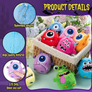 Libima 9 Pcs Mini Stuffed Animals Keychains 3.15 Inch Small Plush Cute Ornaments Bulk Toys for Baby Shower Birthday Party Decors Gift Bags Fillers Halloween Christmas Basket Stuffers(Fluffy Monsters) by TinyTreasures Baby Boutique