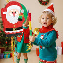 WERNNSAI Christmas Piata Large Pull String With Blindfold Bat - Cute Santa for Party Games, Red Decorations 16.5" x 12.4" - Gifts for Kids by TinyTreasures Baby Boutique
