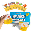 300 Vocabulary Flashcards | Double Sided English-Spanish Bilingual Flashcards for Adults & Kids Ages 12+ | Portable Noun Flash Cards to Learn Spanish for Adult Beginners by TinyTreasures Baby Boutique