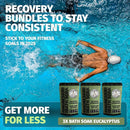 Coach Soak Recovery Bath Soak - Alternative to Epsom Salt Bath Soak - Fast-Absorbing Pure Magnesium Flakes with 21 Minerals, Bath Salts & Essential Oils - 9 lb (3 Pack) - Eucalyptus Tea Tree by CozyNest Decor