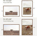 20x30 Poster Frame Set of 2 Natural Solid Walnut Photo Frames with 16x24 Removable Mat Wall Hanging Large Handcrafted Frame with HD Plexiglass Wall and Tabletop Display Large Picture Frame by CozyNest Decor