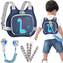 Toddler Harness Leash+ Anti Lost Wrist Link, Accmor Cute Dinosaur Kids Harness with Leash, Foldable Child Leash Baby Walking Wristband Assistant Strap Belt Hold Baby Boys Girls Close While Walking by TinyTreasures Baby Boutique