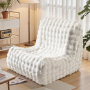 Modern Bean Bag Chair, Large Bean Bag Couch for Adults with Memory Foam Filled, Soft Faux Bunny Fur Lazy Chair for Living Room Bedroom Dorm Apartment, No Assembly Required, White by TinyTreasures Baby Boutique