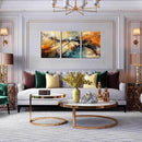 Abstract Wall Canvas Art for Living Room - Modern Art Work for Office Walls - 3 Piece Pictures Wall Art Size 16" x 24" by CozyNest Decor
