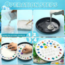 5 Pcs 3 Size Stepping Stone Kit for DIY Outdoor Garden Stepping Stone Includes Cement Molds Mosaic Tiles and Concrete Letter Stamps No Concrete Mix(Black) by GreenHaven Gardens