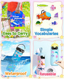 Benresive Reusable Sticker Books for Kids 2-4, Sticker Books for Toddlers 1-3 2-4, Toddler Travel Toys Activities Crafts Gifts - Ocean by TinyTreasures Baby Boutique
