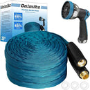 Garden Hose 25ft, Made of TPE(Not PVC), Ultra-Light & Flexible Water Hose with Solid Brass Fittings, Non-Shrinking, Easy to Storage, Drinking Water Safe Material, All-weather, SeaBlue by GreenHaven Gardens
