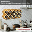Bamboo Criss Cross Spice Rack Organizer for Cabinet, Wood Seasoning Rack Spice Holder, 18-Jar Spice Rack Tower Spice Storage for Kitchen Countertop Drawer-Jars Not Included by CozyNest Decor