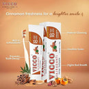 Vicco Vajradanti Ayurvedic Herbal Toothpaste by Vicco – 70 Year Legacy of Ayurveda, Cinnamon Flavour, with 18 Ayurvedic Herbs & Barks, 100% Natural, Vegan, Fluoride-Free & Cruelty-Free – 7 oz (3 Pack) by CozyNest Decor