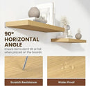 55 Inch Floating Shelves, 12 Inch Deep Floating Shelves for Wall, Floating Shelf with Invisible Brackets, Deep Shelves for Bathroom, Bedroom, Living Room, 1 Pack, Natural by CozyNest Decor