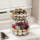 LAMU 2 Pack 2 Tier Lazy Susan Turntable Organizer 12inch Rotating Spice Rack Organization for Cabinet, Kitchen, Pantry, Countertop, Bathroom, Vanity, Medicine Cabinet Organizer, Clear by CozyNest Decor