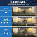 Peasur White Frame Solar Motion Sensor Lights Outdoor - 2 Packs, 180LED Warm Solar Wall Lights, Waterproof, 3 Modes Fence Security Lighting for Deck, Yard, Stairs, Garden by GreenHaven Gardens