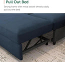 HONBAY Sectional Sleeper Sofa with Pull Out Bed U-Shape Sectional Couch Sleeper Bed with Storage Chaise Lounge Living Room 6 Seater Sectional Sofa Bed,Velvet Dark Blue by CozyNest Decor