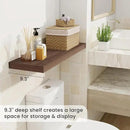 Fun Memories Floating Shelves for Wall, 30 Inch Rustic Wood Wall Mounted Shelves for Bathroom, Bedroom, Kitchen, Living Room, Deep Floating Shelves for Storage & Home Decor (Walnut, Set of 2) by CozyNest Decor
