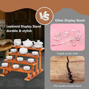 4 Tier Wooden Display Riser Stand Perfume Organizer, Dessert Table Display Set, Solid Wood Food Display Stands for Party, Bamboo Rustic Solid Wood Shelf for Cupcakes, Perfume, Cologne, Spiece by CozyNest Decor