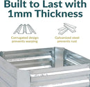 Sunnydaze 11.75" H Raised Metal Garden Bed - Galvanized Raised Garden Bed Outdoor for Vegetables and Flowers - Silver - Square by GreenHaven Gardens