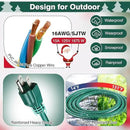 Feekoon 40 FT Extension Cord Splitter with Timer and 3 Outlet Plug, 16awg SJTW Outdoor Extension Cord with Multi Outlet Safety Cover for Holiday Lights Garden Patio Christmas Outdoor Decorations by GreenHaven Gardens