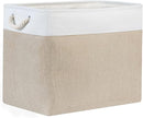Bidtakay Storage Baskets for Shelves 17x12x15 in Beige Clothes Bins Storage for Closet Set of 2 Large Organization Baskets for Bedroom Blankets Dog Toy Basket Nursery Baby Baskets with Handles by TinyTreasures Baby Boutique