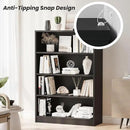 Bookshelf, Open Modern Bookshelf, 4 Shelf Bookcase with Freestanding Display Storage, Wooden Book Shelf for Bedroom, Living Room, Dinning Room, Office, 48 Inch, Gray by CozyNest Decor