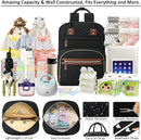 Diaper Bag Backpack for Women Large Capacity with Insulated Pockets Multifunctional Diaper Bags For Baby Girl Boy Waterproof Baby Bags For Mama Maternity Travel Bag Black by TinyTreasures Baby Boutique