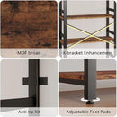 IRONCK Bookshelf, 31.5in Wide Shelf 6 Tier Bookcase, 110lbs/shelf Vintage Industrial Style Bookshelves for Bedroom, Living Room and Home Office, Vintage Brown by CozyNest Decor