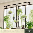Plant Hanger Indoor with 6 Hanging Chains Hanging Planters for Indoor Plants Hanging Plant Holder Window Plant Rod Black Metal Shelves(73 Inch Pot not Included by GreenHaven Gardens