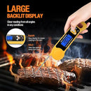 Meat Thermometer Digital, Instant Read Food Thermometer Waterproof with Backlight for Cooking, Deep Fry, BBQ, Grill, Smoker and Roast (Yellow) by TinyTreasures Baby Boutique