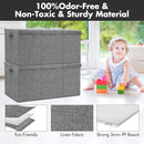 Extra Large Toy Box 167L, Sturdy Toy Storage Chest Organizer Bin Baskets with 2 Removable Divider for Boys, Girls, Kids, Nursery, Bedroom, Playroom, 35.5"x17" x17"(Linen Gray) by TinyTreasures Baby Boutique