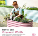 KING BIRD Raised Garden Bed 2.85 ft Tall 6 in 1 Galvanized Planter Garden Box Outdoor for Gardening, Deep Root Vegetables, Flowers 47.2X23.6X34.2 in, Pink by GreenHaven Gardens