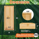 Bamboo Kitchen Drawer Organizer, Stackable Utensil Holder Silverware Organizer Cutlery Tray - 2PCS Organizer Bins for Makeup Jewelries Flatware in Bathroom, Office Desk, Cabinets, 15x6x2 inch by CozyNest Decor
