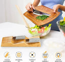 In-Drawer Knife Block - Bamboo Knife Drawer Organizer for Kitchen - Fits 5 Long + 6 Short Knives - Store Knives with Blades Pointing Down - Wooden Steak knife Holder without Knives - Chef Gift Idea by CozyNest Decor