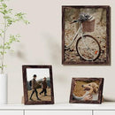 Vittanly 11x14 Picture Frames Set of 9, Shatter Resistant Plexiglass, Display 8x10 Pictures with Mat or 11x14 without Mat, Photo Frames for Wall or Tabletop, Engineered Wood, Brown by CozyNest Decor