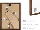 HAUS AND HUES Walnut Oak Wood Gallery Wall Tabletop Frames Made with Real American Oak and Shatter-free Plexiglass - Set of 6 (Four 4x6, Two 5x7, Framed Walnut) by CozyNest Decor