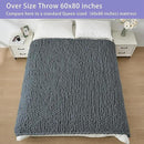 Bigacogo Chunky Knit Throw Blanket for Couch, 60x80 inches, 100% Hand Knitted with Thick Jumbo Chenille Yarn, Cozy Soft Large Rope Knot Cable Crochet Blankets for Sofa Bed Living Room, Iron Gray by CozyNest Decor