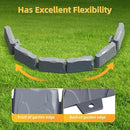 16Pcs Landscape Edging(24 Foot) with 48 Pieces 8-inch Spikes | 3 Inch Tall Faux Stone Edging for Landscaping | Faux Stone Edging Bricks for Flower Bed,Lawn,Yard,Weed Barrier(Dark Grey) by GreenHaven Gardens