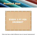 VICLLAX Shade Fabric Sun Shade Cloth with Every 2 FT Grommets for Patio Garden Pergola Cover Canopy 4x18 FT, Wheat