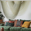Macrame Wall Hanging Boho Wall Decor Tapestry Dip Dyed Ombre Moss Green Handmade Wall Art Woven Cotton Rope Backdrop with for Bedroom Living Room, 57" W x 39" L by CozyNest Decor